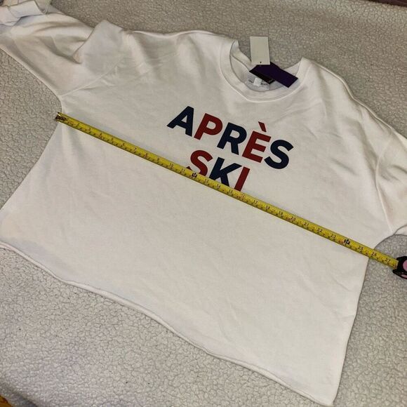 Grayson Threads Women’s White Apres Ski Graphic Crew Large NWT - Picture 8 of 11